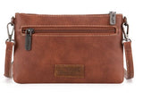 Wrangler Vintage Floral Tooled Collection Crossbody - Brown