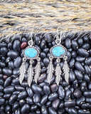 Abey Genuine Turquoise Fringe Earrings - Jewelry - Sowell Jewelry - Bronco Western Supply Co.