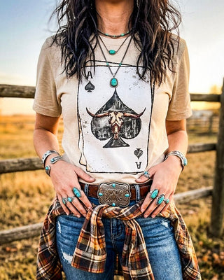 Ace High Longhorn Graphic Tee – Apparel from Bronco Western Supply Co.