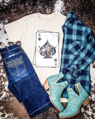 Ace High Longhorn Graphic Tee – Apparel from Bronco Western Supply Co.