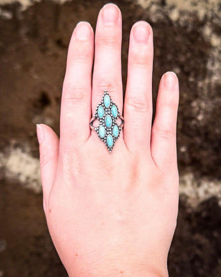 Achilles Adjustable Genuine Turquoise Ring – Jewelry from Bronco Western Supply Co.