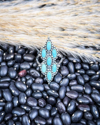 Achilles Adjustable Genuine Turquoise Ring – Jewelry from Bronco Western Supply Co.