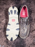 Adrienne Twisted X Boat Shoe Driving Moc - Brown & Embossed Flower - Women's Shoes - Twisted X - Bronco Western Supply Co.