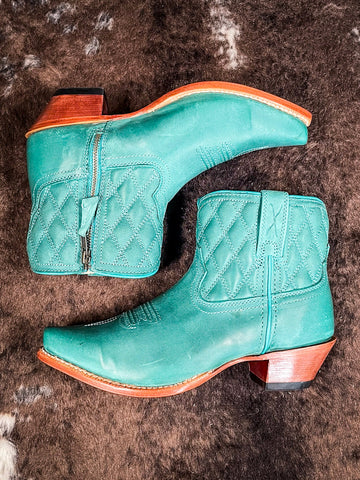 Alma Twisted X Steppin' Out Ankle Booties - Blue Turquoise - Women's Shoes - Twisted X - Bronco Western Supply Co.