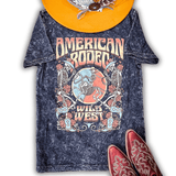 American Rodeo Graphic Tee - Black - Apparel - Lotus Fashion - Bronco Western Supply Co.
