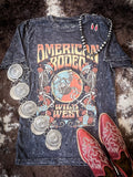 American Rodeo Graphic Tee - Black - Apparel - Lotus Fashion - Bronco Western Supply Co.