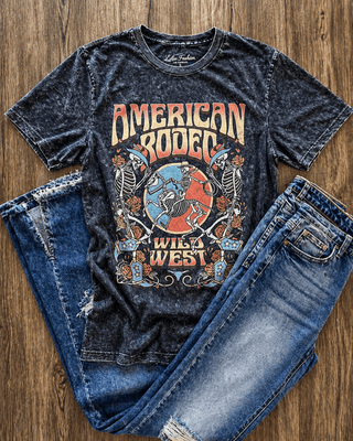 American Rodeo Graphic Tee - Black – Apparel from Bronco Western Supply Co.