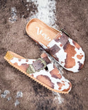 Andi Slip on Mule in Tan Cow Print by Very G - Women's Shoes - Very G - Bronco Western Supply Co.