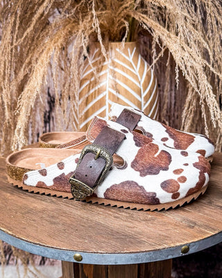 Andi Slip on Mule in Tan Cow Print by Very G – Women's Shoes from Bronco Western Supply Co.