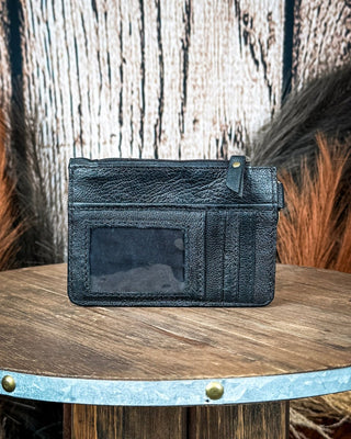 Apache Twilight Handtooled Hairon Leather Card Holder by Myra Bag – Purses & Wallets from Bronco Western Supply Co.