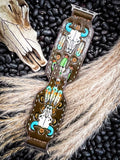 Apple Watch Fashion Band - Bull Skull - Gift Items - Blue Tortoise - Bronco Western Supply Co.