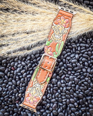 Apple Watch Fashion Band - Highland Cow - Accessories - Blue Tortoise - Bronco Western Supply Co.