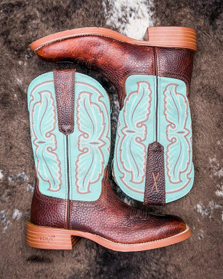 Ariel Twisted X Women's 11" Tech X Boot - Hickory and Seafoam – Women's Boots from Bronco Western Supply Co.