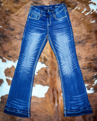 Arrows Pull On Trouser Jeans in Medium Wash by Cowgirl Tuff – Apparel from Bronco Western Supply Co.
