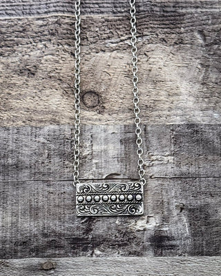 Ashcroft Engraved Bar Necklace – Jewelry from Bronco Western Supply Co.