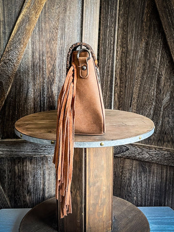 Asher Montana West Saddle Fringe Crossbody Brown