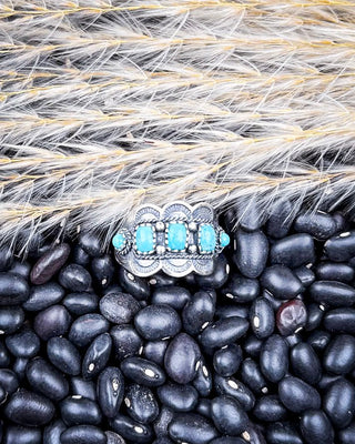 Asia Adjustable Genuine Turquoise Ring – Jewelry from Bronco Western Supply Co.