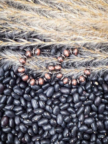 Augusta Beaded Fashion Hoop Earrings - Copper - Jewelry - Blue Tortoise - Bronco Western Supply Co.