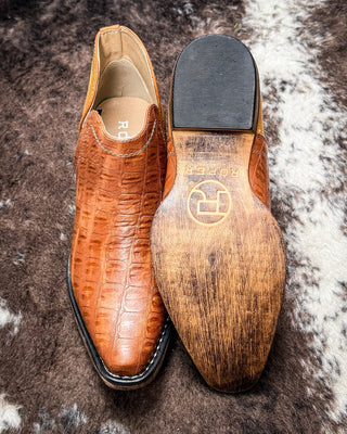 Ava Caiman Bootie in Tan by Roper – Women's Shoes from Bronco Western Supply Co.