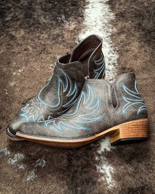 Ava Vintage Bootie in Brown by Roper – Women's Shoes from Bronco Western Supply Co.