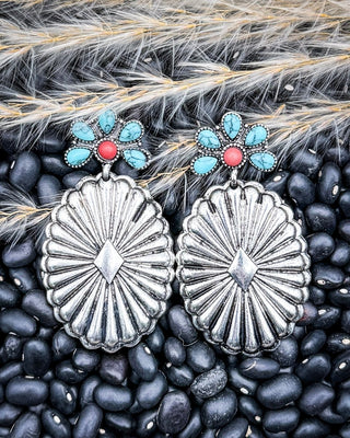 Avaline Concho Drop Stud Earrings – Jewelry from Bronco Western Supply Co.