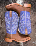Azalea Twisted X Women's 11" Tech X Boot - Distressed Saddle and Iris - Women's Boots - Twisted X - Bronco Western Supply Co.