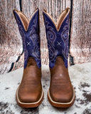 Azalea Twisted X Women's 11" Tech X Boot - Distressed Saddle and Iris - Women's Boots - Twisted X - Bronco Western Supply Co.