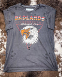 Badlands Motorcycle Club Graphic Tee - Faded Black - Apparel - Country Deep Apparel - Bronco Western Supply Co.