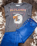Badlands Motorcycle Club Graphic Tee - Faded Black - Apparel - Country Deep Apparel - Bronco Western Supply Co.