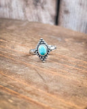 Bahman Adjustable Genuine Turquoise Ring - Jewelry - Sowell Jewelry - Bronco Western Supply Co.
