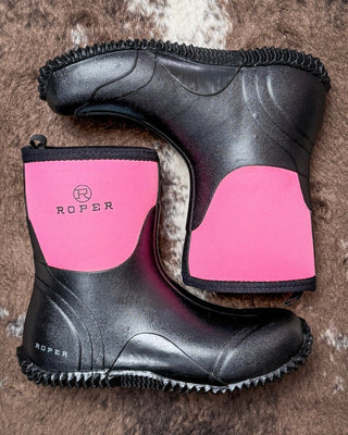 Barnyard Lady Muck Boot in Pink by Roper – Women's Shoes from Bronco Western Supply Co.