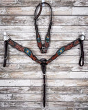 Beaded Cactus Breast Collar and Headstall - Pieces Sold Separate - Horse Tack - Rafter T Ranch Co. - Bronco Western Supply Co.