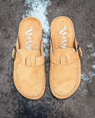 Bella Buckle Clog in Tan by Very G – Women's Shoes from Bronco Western Supply Co.