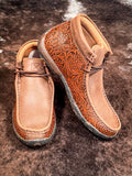 Bella Twisted X Chukka Driving Moc - Brown & Tooled Brown - Women's Shoes - Twisted X - Bronco Western Supply Co.
