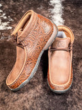 Bella Twisted X Chukka Driving Moc - Brown & Tooled Brown - Women's Shoes - Twisted X - Bronco Western Supply Co.