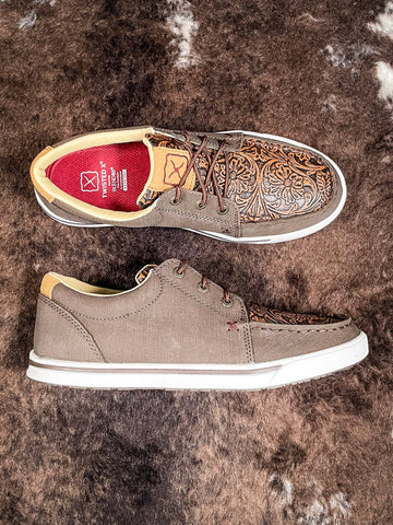 Bexley Twisted X Kicks - Cocoa & Tooled Brown - Women's Shoes - Twisted X - Bronco Western Supply Co.