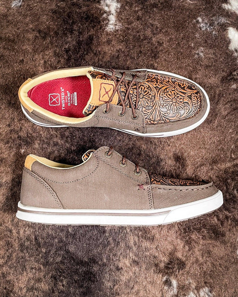 Bexley Twisted X Kicks Sneakers - Cocoa & Tooled Brown – Bronco