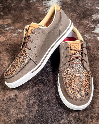 Bexley Twisted X Kicks - Cocoa & Tooled Brown – Women's Shoes from Bronco Western Supply Co.