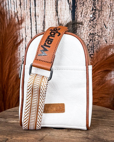 Blake Sling Bag in Beige and Brown by Wrangler - Purses & Wallets - Montana West - Bronco Western Supply Co.