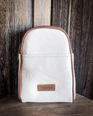 Blake Sling Bag in Beige and Brown by Wrangler – Purses & Wallets from Bronco Western Supply Co.