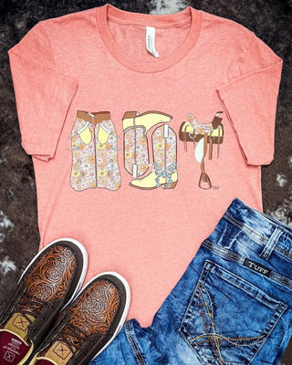 Blooming Cowgirl Essentials Graphic Tee - Coral – Shirts & Tops from Bronco Western Supply Co.