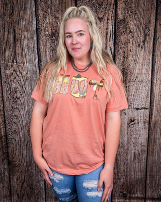 Blooming Cowgirl Essentials Graphic Tee - Coral – Shirts & Tops from Bronco Western Supply Co.