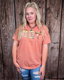 Blooming Cowgirl Essentials Graphic Tee - Coral - Shirts & Tops - Flying S Company - Bronco Western Supply Co.