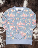 Blue Stallion Hooey Ladies Crew Sweatshirt - Apparel - Hooey - Bronco Western Supply Co.