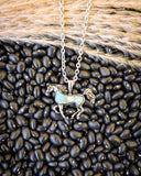 Bluebelle Horse Pendant Fashion Necklace - Jewelry - Blue Tortoise - Bronco Western Supply Co.