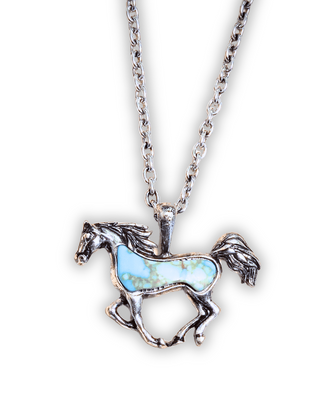 Bluebelle Horse Pendant Fashion Necklace – Jewelry from Bronco Western Supply Co.