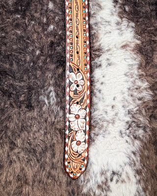 Bluff and Bloom Leather Belt – Apparel from Bronco Western Supply Co.