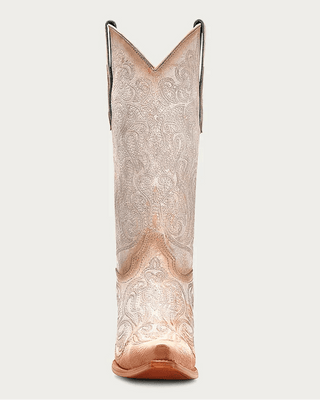 Blush Dawn Color-Changing Snip Toe Boots in White and Pink by Corral Boots – Women's Boots from Bronco Western Supply Co.