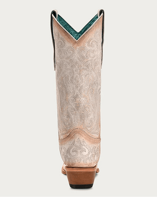 Blush Dawn Color-Changing Snip Toe Boots in White and Pink by Corral Boots – Women's Boots from Bronco Western Supply Co.