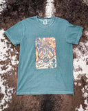 Boho Wild Card Graphic Tee - Green - Shirts & Tops - The Branded Blue Roan - Bronco Western Supply Co.